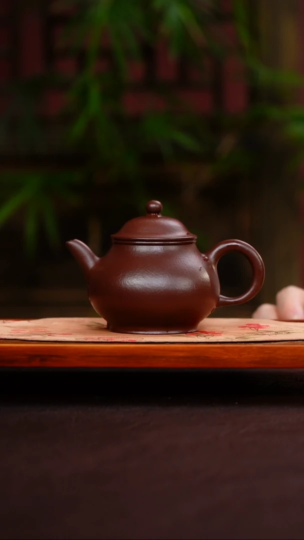 茶壶紫砂紫袍玉砂 潘壶 190cc