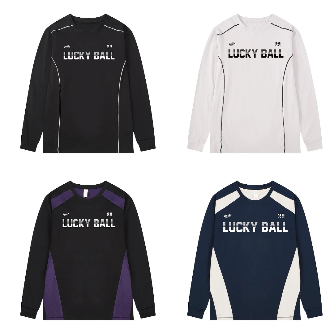 美式篮球长袖男女同款拼接撞色投篮训练服速干透气运动跑步衣服男