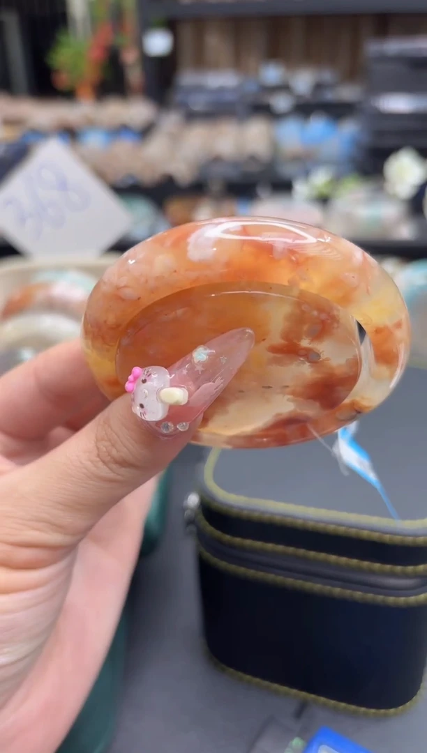 未镶嵌手镯石英质玉102(57圈赠送镯心)