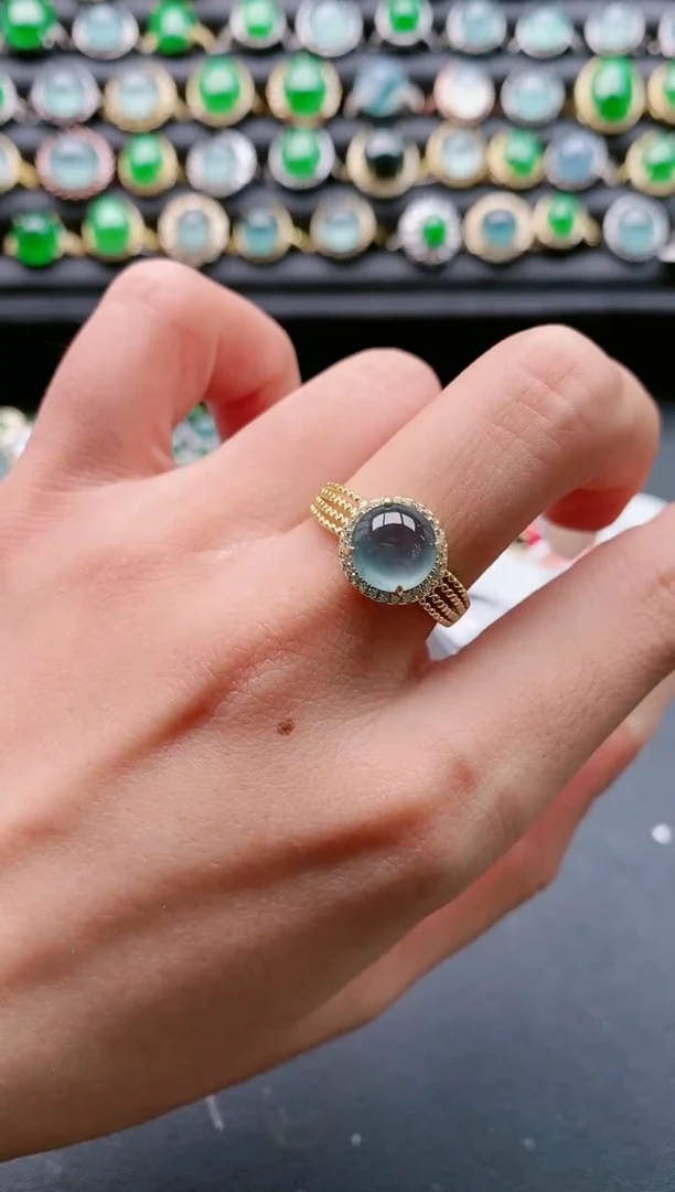 【闪购商品】翡翠戒指银S925镶嵌1111111