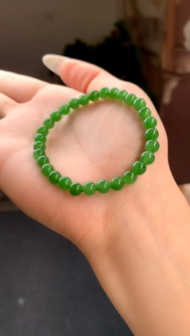 【闪购商品】和田玉手链未镶嵌b06 碧玉手串，多样性发其一