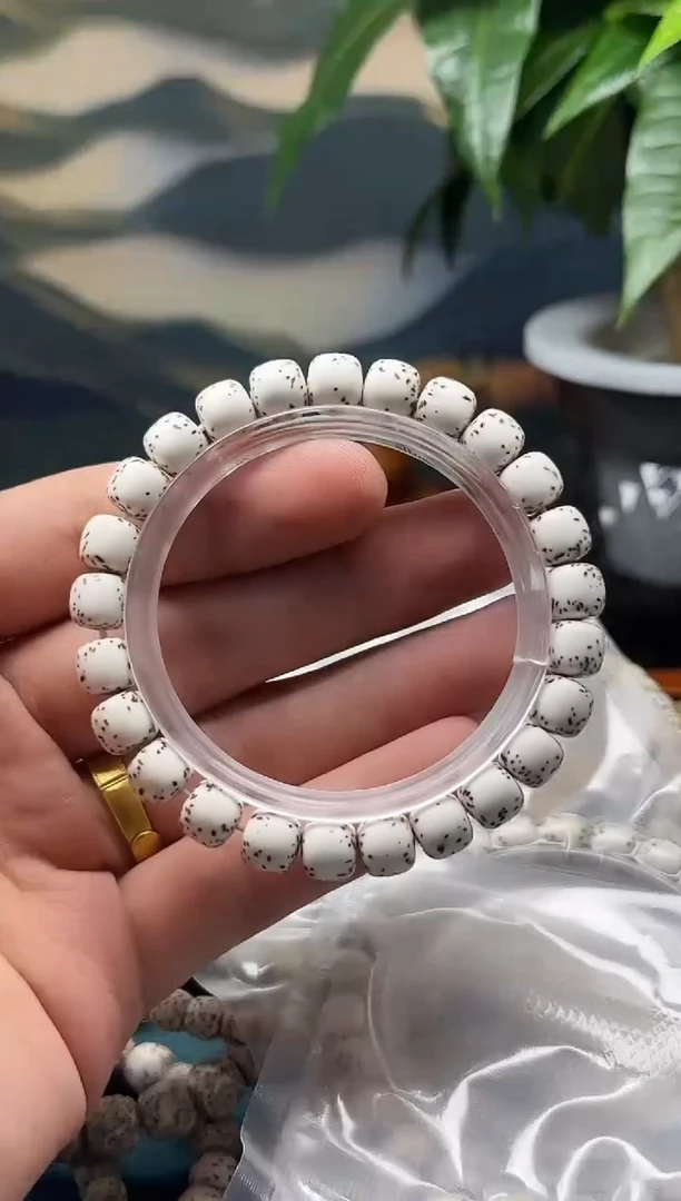 星月菩提手串高 SS   原脂原生态  大留白河豚9*8
