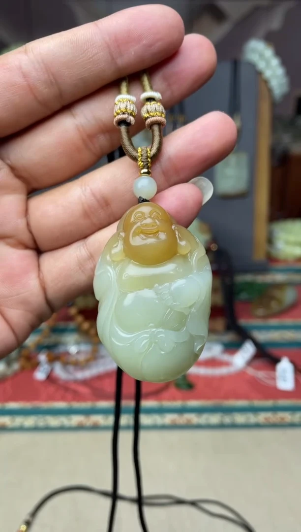 颈饰未镶嵌和田玉哈*拍一发一