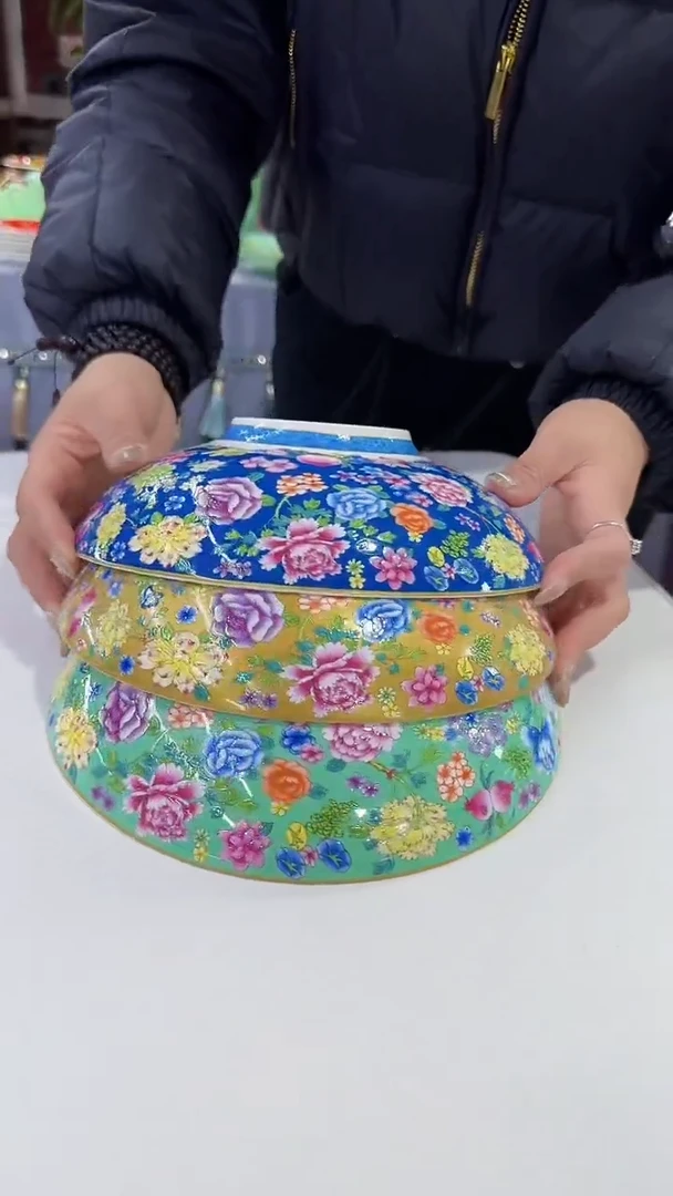 【闪购商品】瓷片景德镇元宝盘3个混色