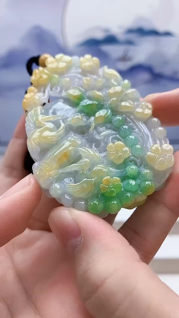 未镶嵌定制翡翠4829bb-毛货挂件25