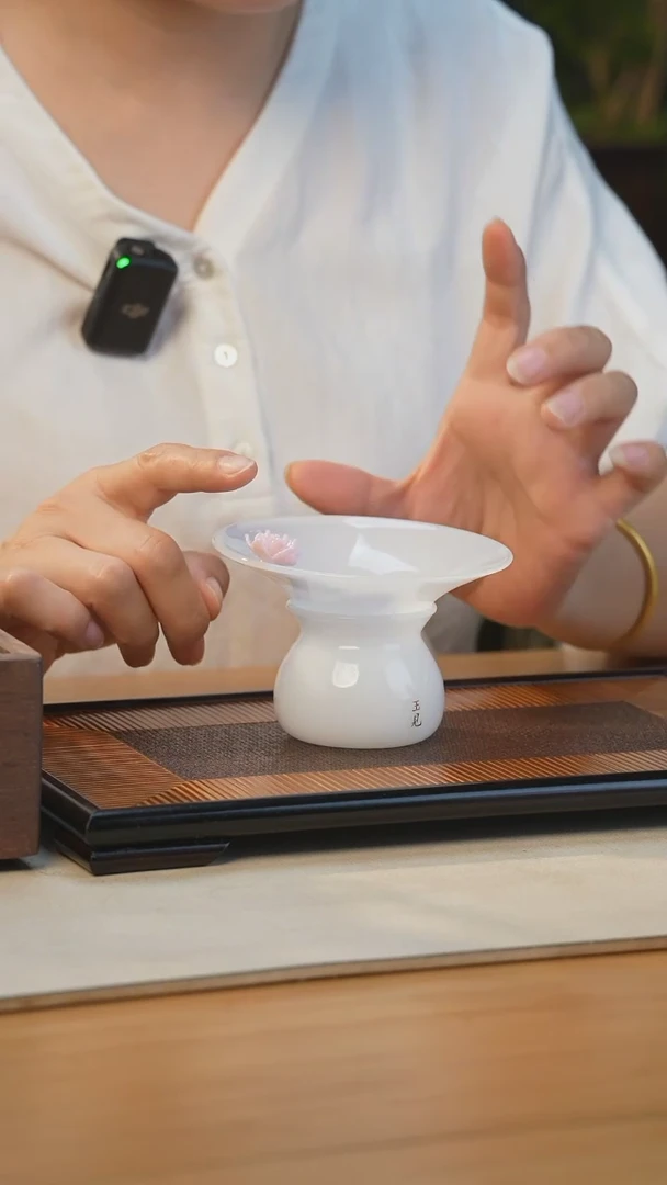 玉见白玉料茶漏