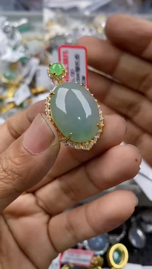 银S925镶嵌戒指翡翠13              4