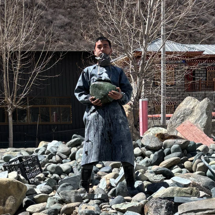 （笛子）藏玉药王石原石净水室内创意