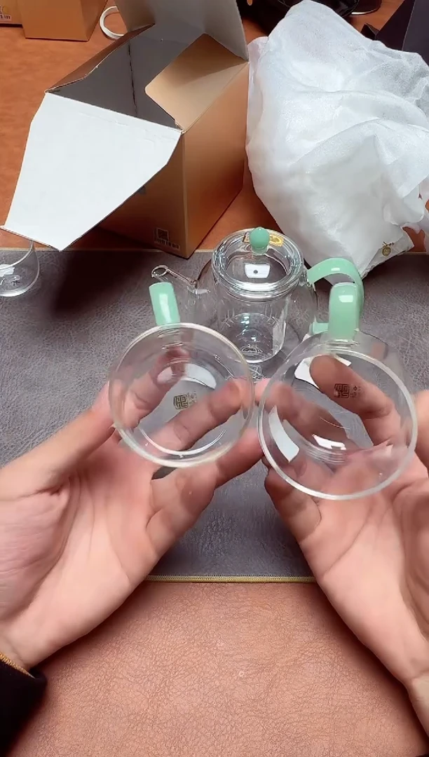 【闪购商品】禾器#宴臣壶浅玉（内胆款）+福容对杯浅玉