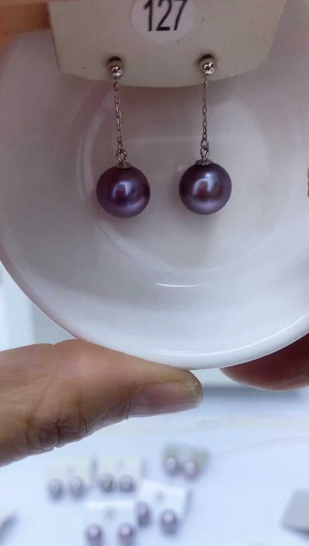 【闪购商品】淡水珍珠耳饰银S925镶嵌127