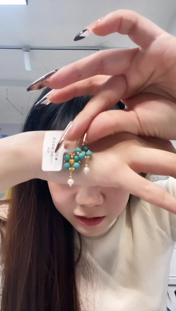 银S925镶嵌耳环淡水珍珠发货一件