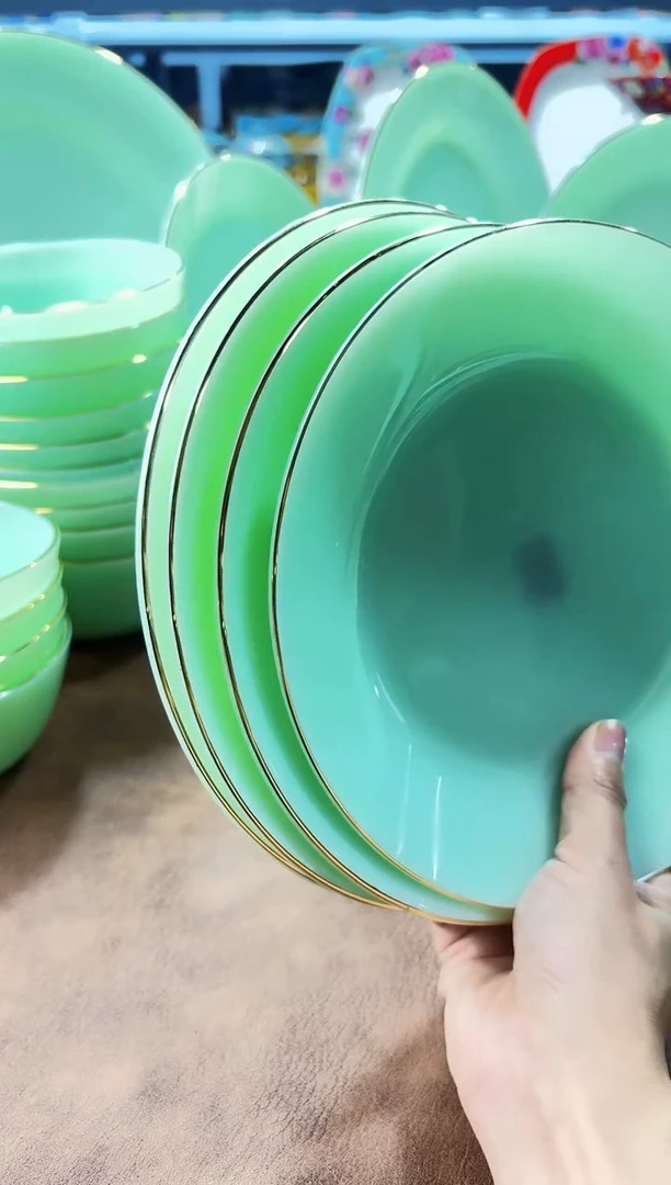 玉瓷8英寸深盘4个