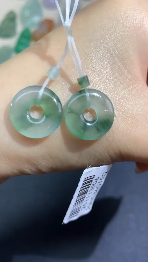 未镶嵌定制翡翠a132毛货翡翠一对|680