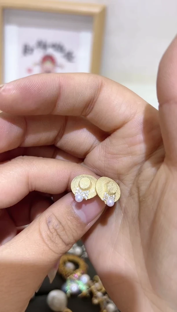 【闪购商品】淡水珍珠耳钉银S925镶嵌27淡水珍珠38.88