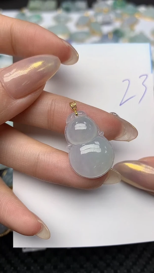 【闪购商品】翡翠颈饰18K金镶嵌 天然翡翠A货，