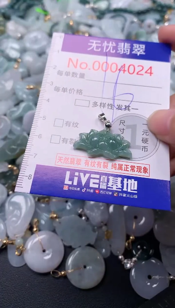 翡翠未镶嵌吊坠(不含链)4034