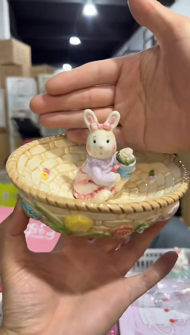 【闪购商品】杯粉色原盒兔子糖果碗