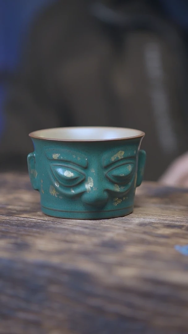 【闪购商品】景德镇手绘三星堆面具杯