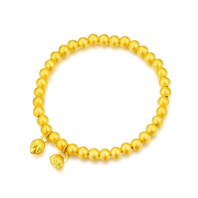 【艺馨专享】足金999饰品 卡5mm两世欢手链 YX004
