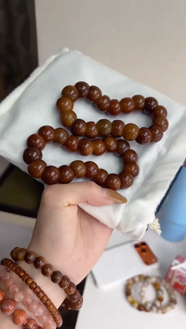 手串菩提根/象牙果沐l41糖炒栗子玉化蒜瓣大肠15mm手串随机