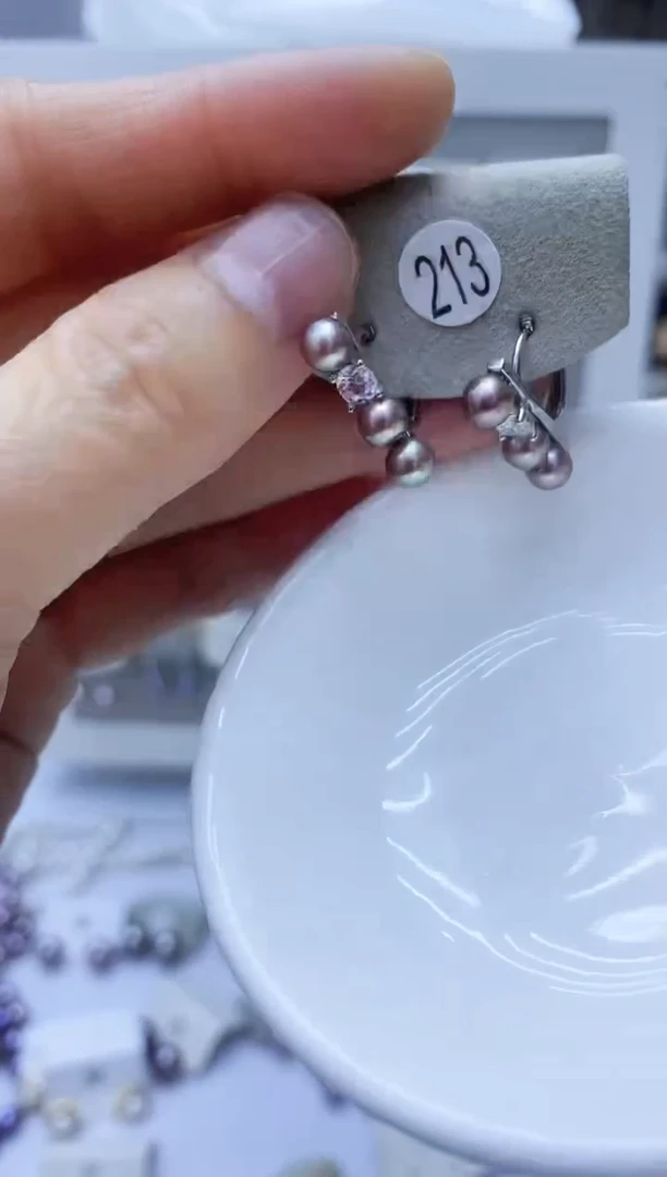 【闪购商品】淡水珍珠耳饰银S925镶嵌213