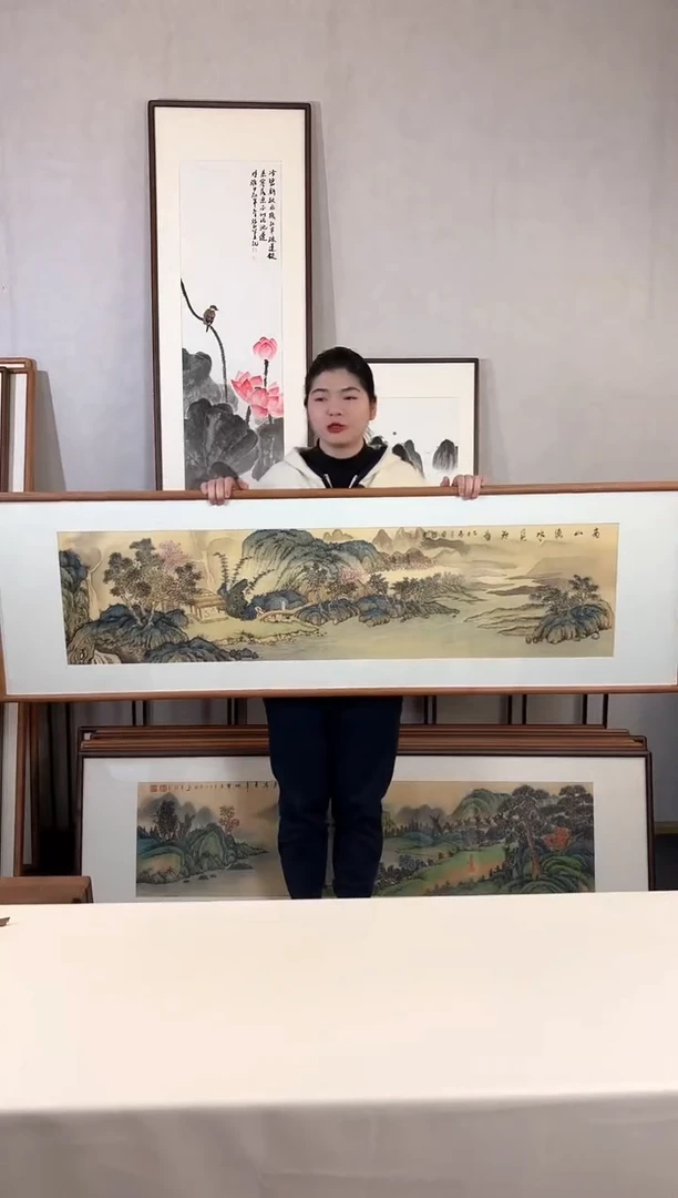 【闪购商品】国画手绘*高山流水觅知音*52*172cm