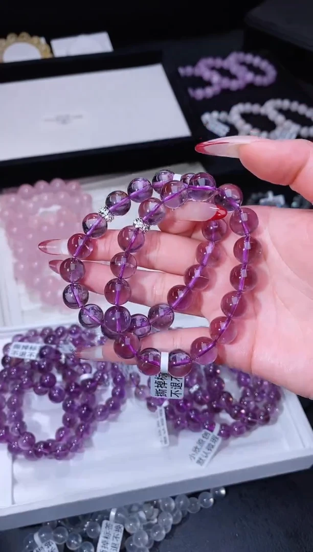 【闪购商品】水晶手链合金113.47巴西紫水晶手串 多样性发其一