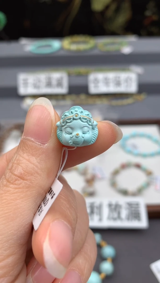 未镶嵌绿松石精工雕刻茜.R70