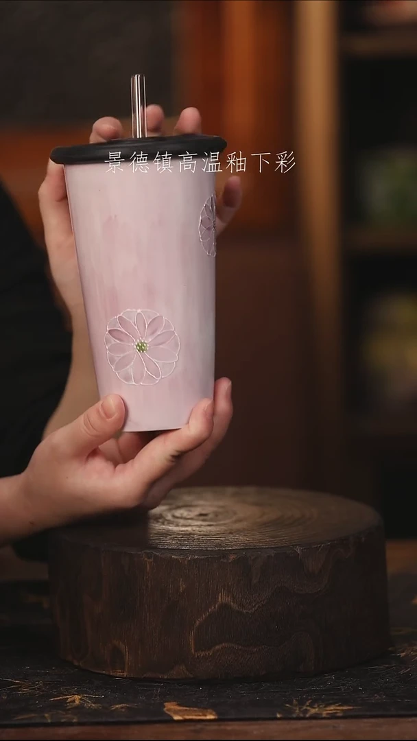 陶瓷景德镇高温釉下手绘陶瓷@L191@