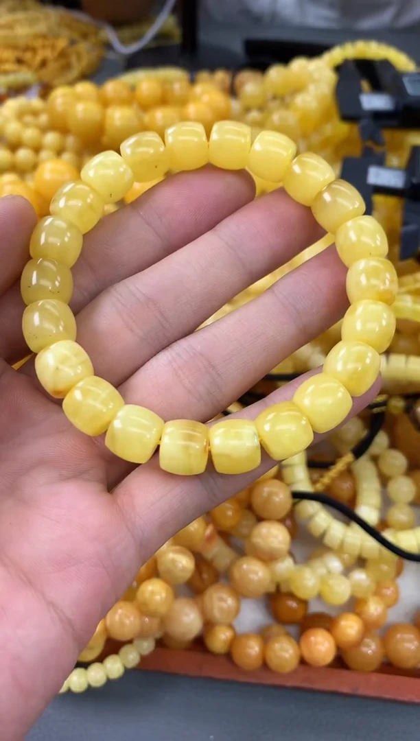 未镶嵌蜜蜡裸石手串