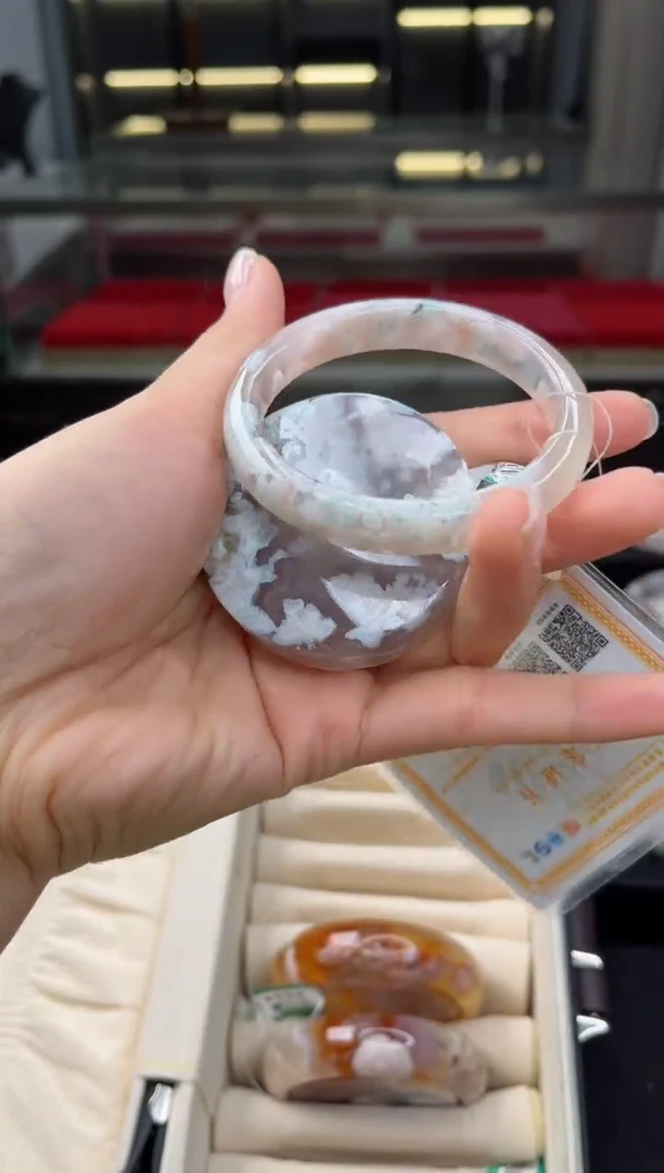 石英质玉手镯未镶嵌54圈口（赠送镯心）677026