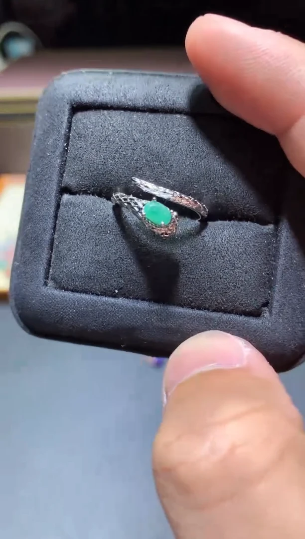 【闪购商品】祖母绿戒指未镶嵌G78【多样性发其一】