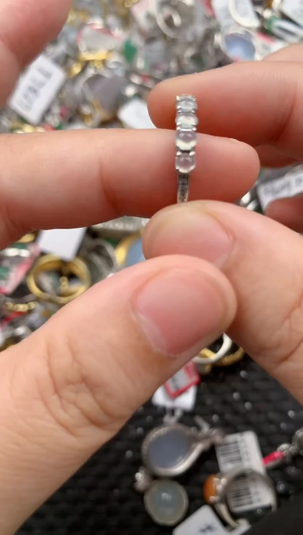 银S925镶嵌戒指翡翠111    1