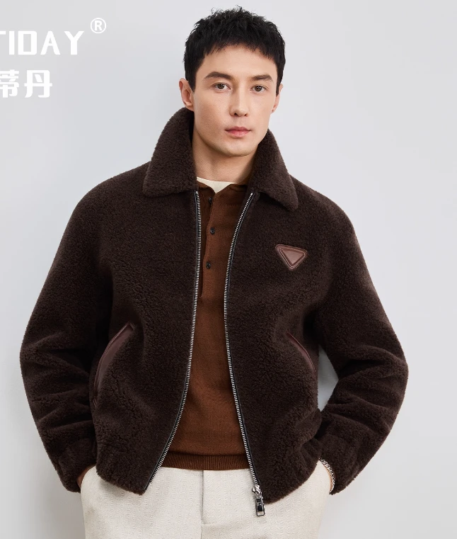 25106羊毛颗粒男士休闲连帽外套
