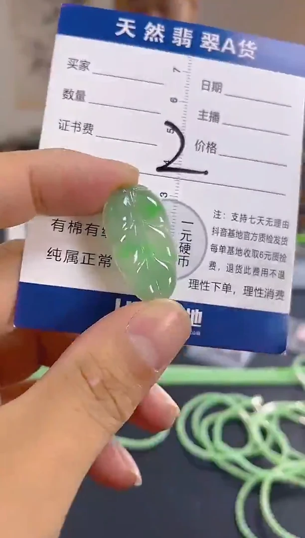 颈饰未镶嵌翡翠微瑕 有纹