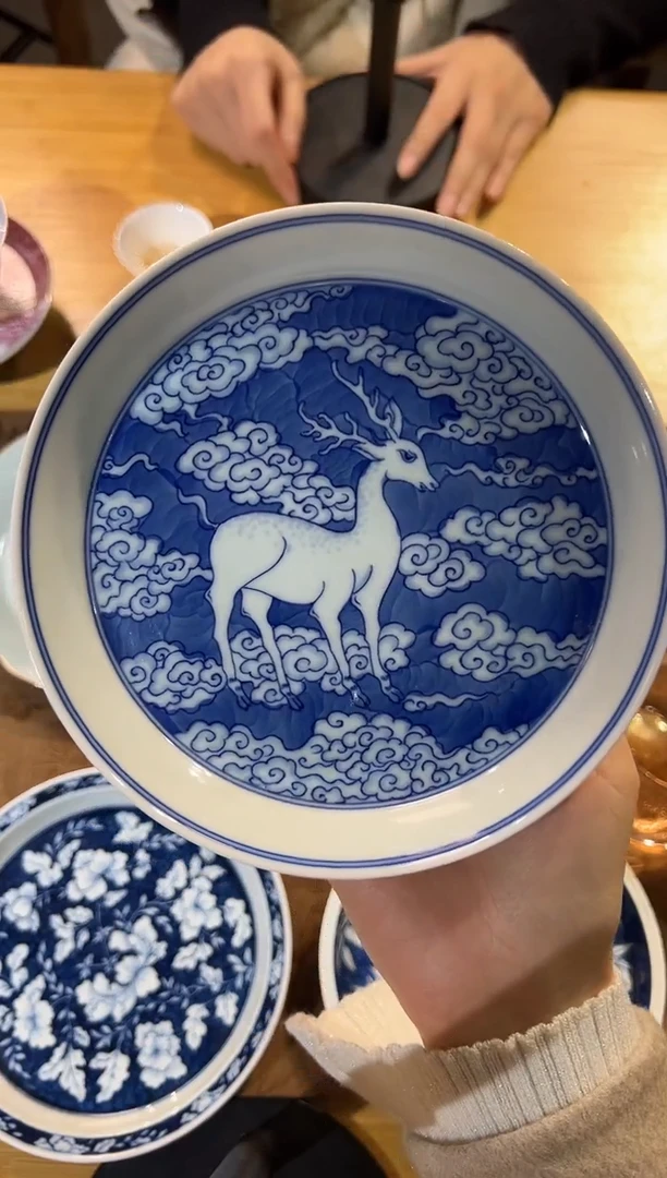 天青烟雨青花小鹿壶承福利价格