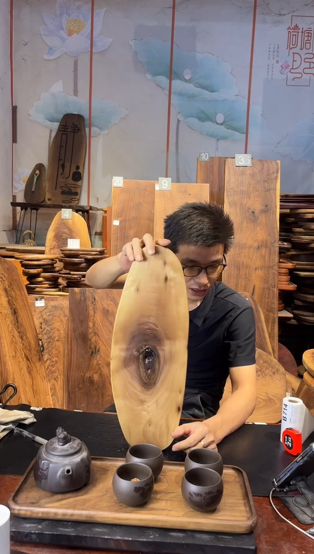 黑胡桃木干泡茶盘原木没有完美品，介意瑕疵请勿下