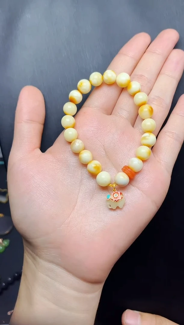 未镶嵌蜜蜡手串06小象手串