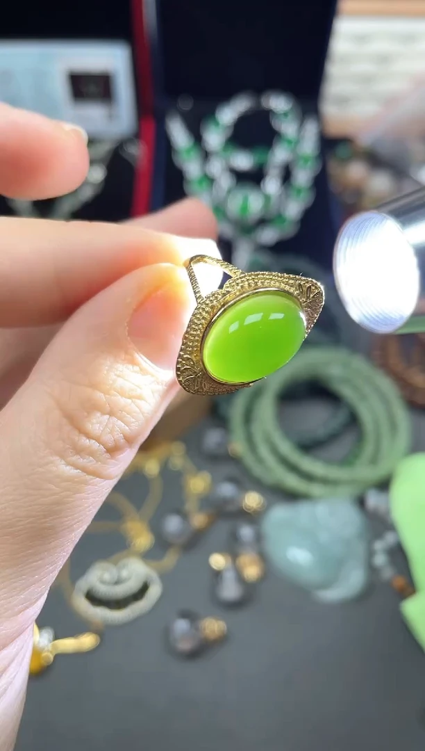 未镶嵌戒指和田玉（碧玉）多样性发货拍一发一