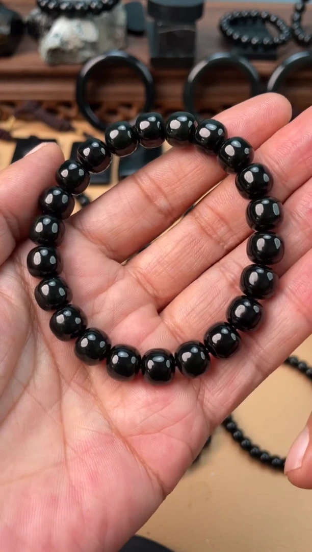 未镶嵌手链和田玉新疆和田玉老矿塔青9*10老型