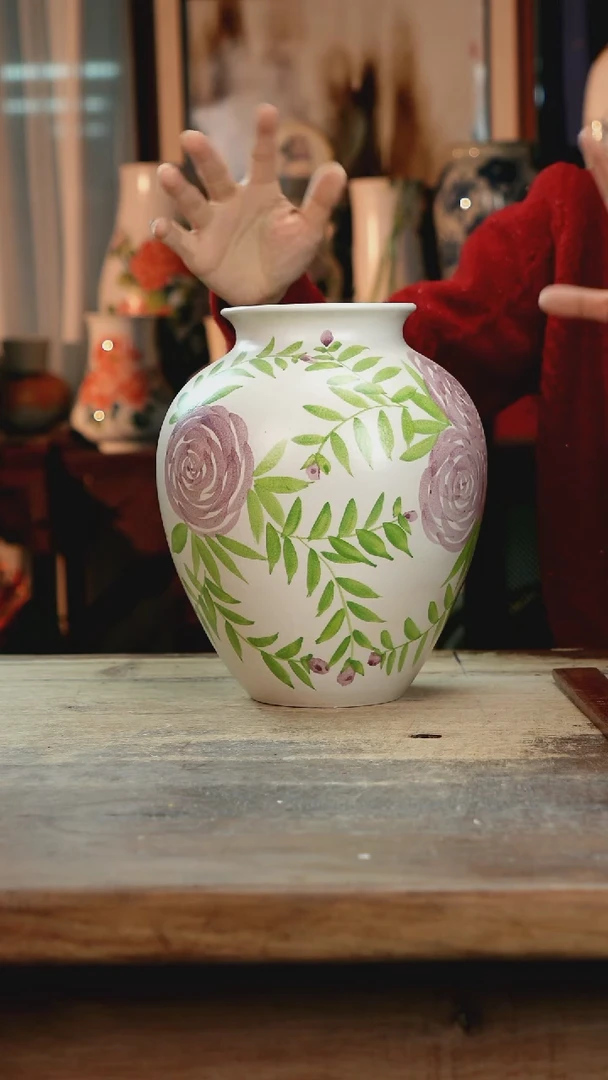 【闪购商品】瓷片景德镇纯手工釉下彩精品花瓶