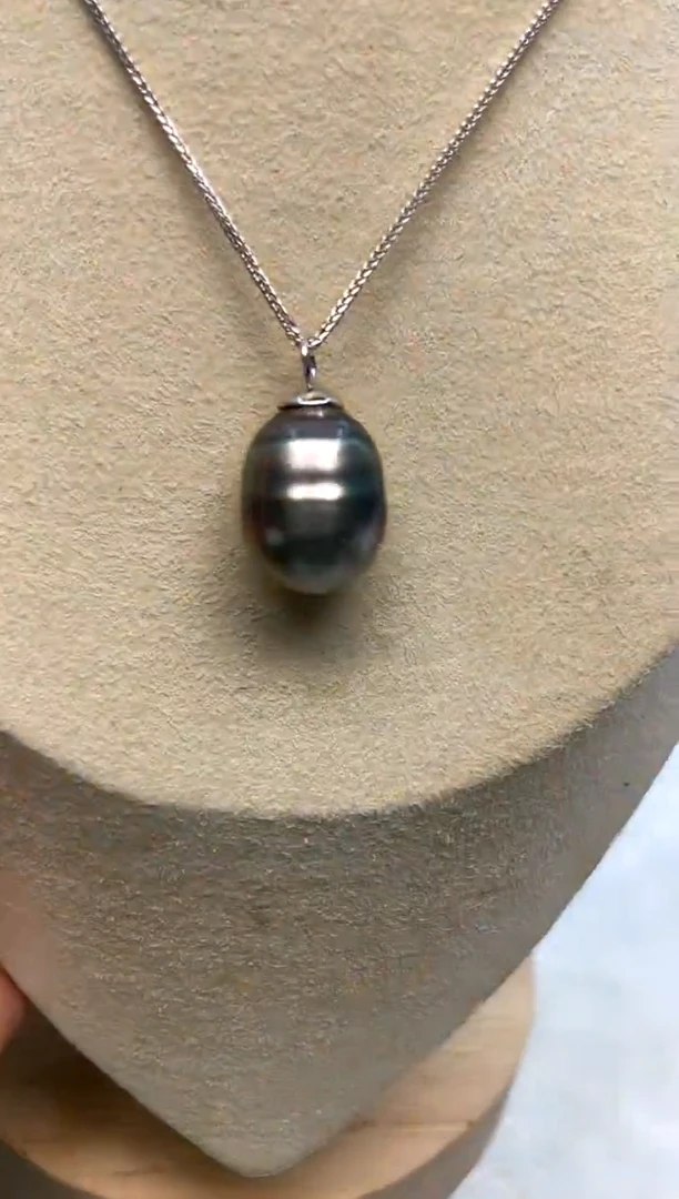 颈饰银S925镶嵌海水珍珠12-13