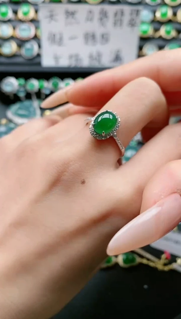 【闪购商品】翡翠戒指银S925镶嵌11111
