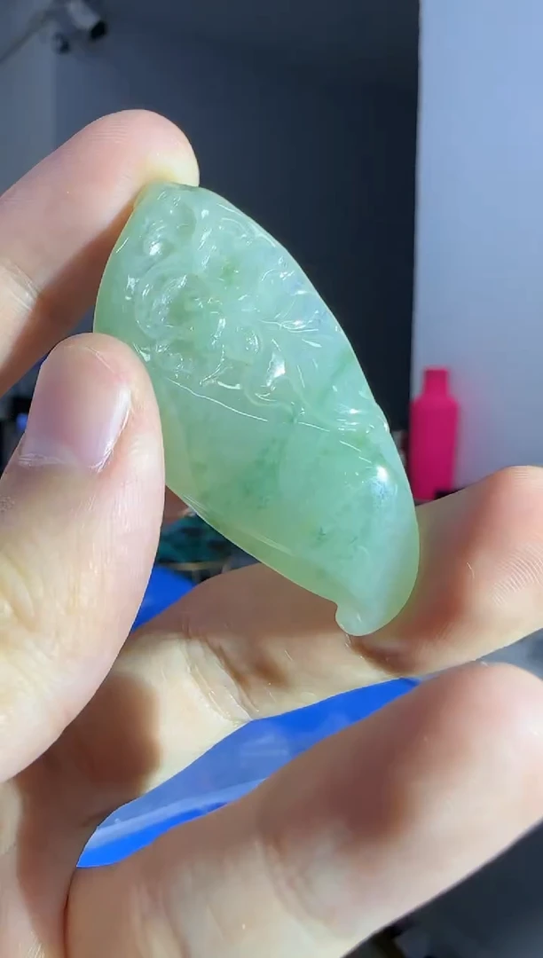 翡翠未镶嵌吊坠(不含链)20 缅甸翡翠年年有鱼