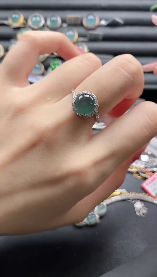 【闪购商品】翡翠戒指银S925镶嵌1111