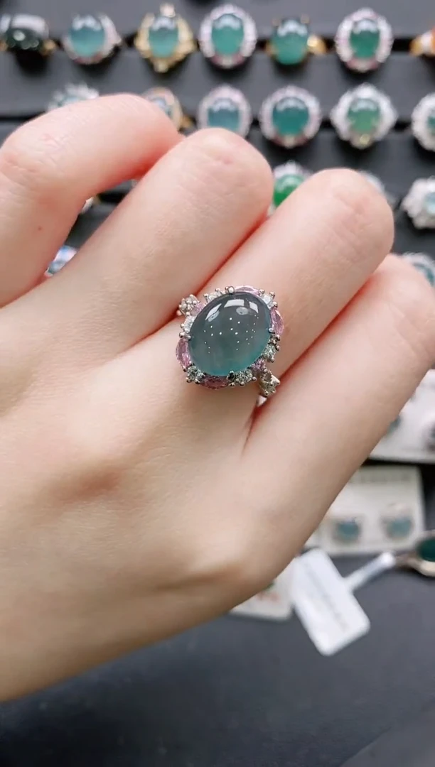 【闪购商品】翡翠戒指银S925镶嵌11111111