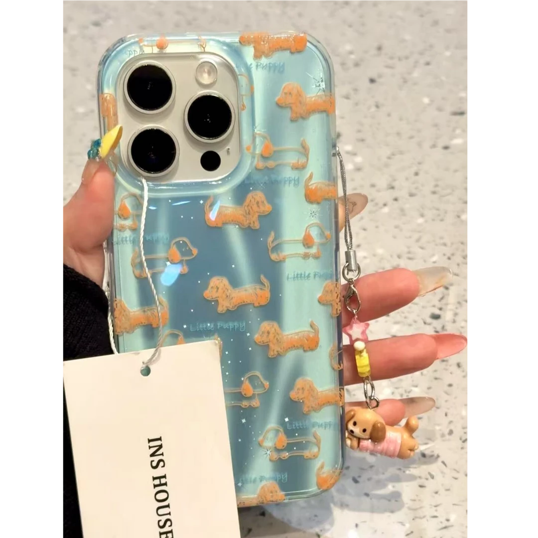 诚星泽线条腊肠狗适用苹果16/15/14/13/12新款iPhone11手机壳防摔