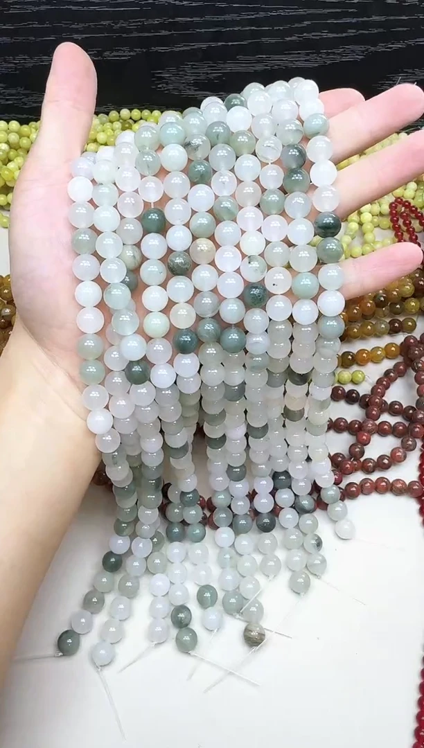 玛瑙/玉髓散珠未镶嵌天山翠10mm
