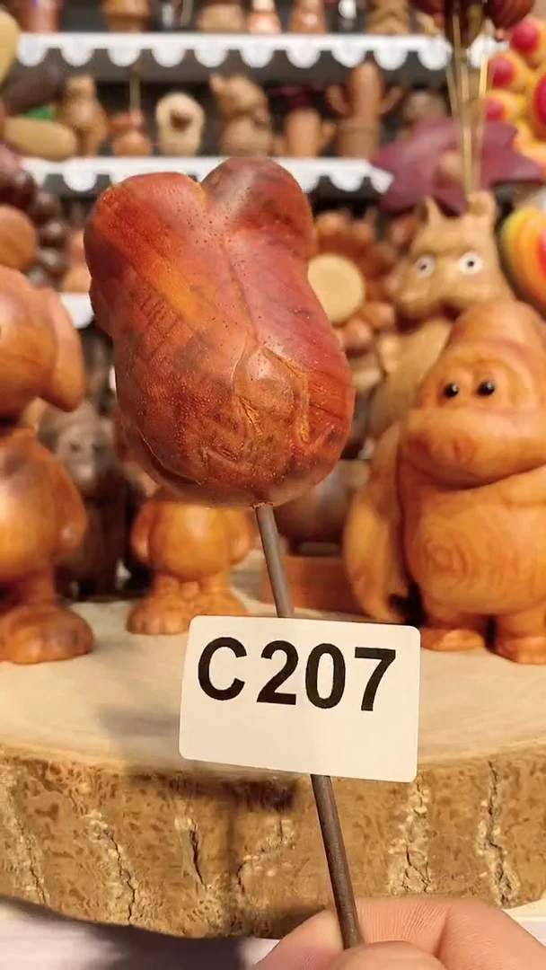 【闪购商品】木木雕摆件可爱卡通