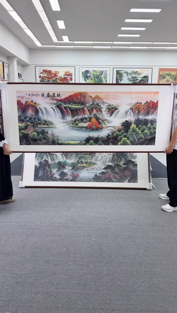 国画手绘  219*88  鸿运当头
